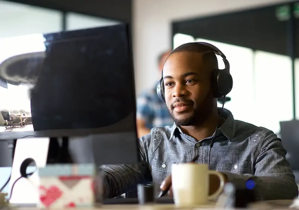 computer programmer in office